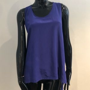 Vintage Nicole Miller Indigo Racerback Blouse M